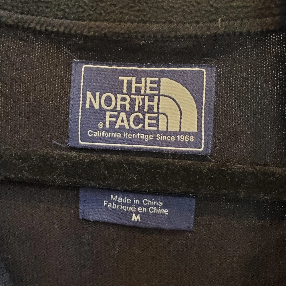 The North Face Men’s 3/4 Pullover Sweater Knit Size M Black Wool Cotton